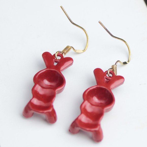 🌺925 Sterling silver hook Red cartoon earring - Picture 6 of 13